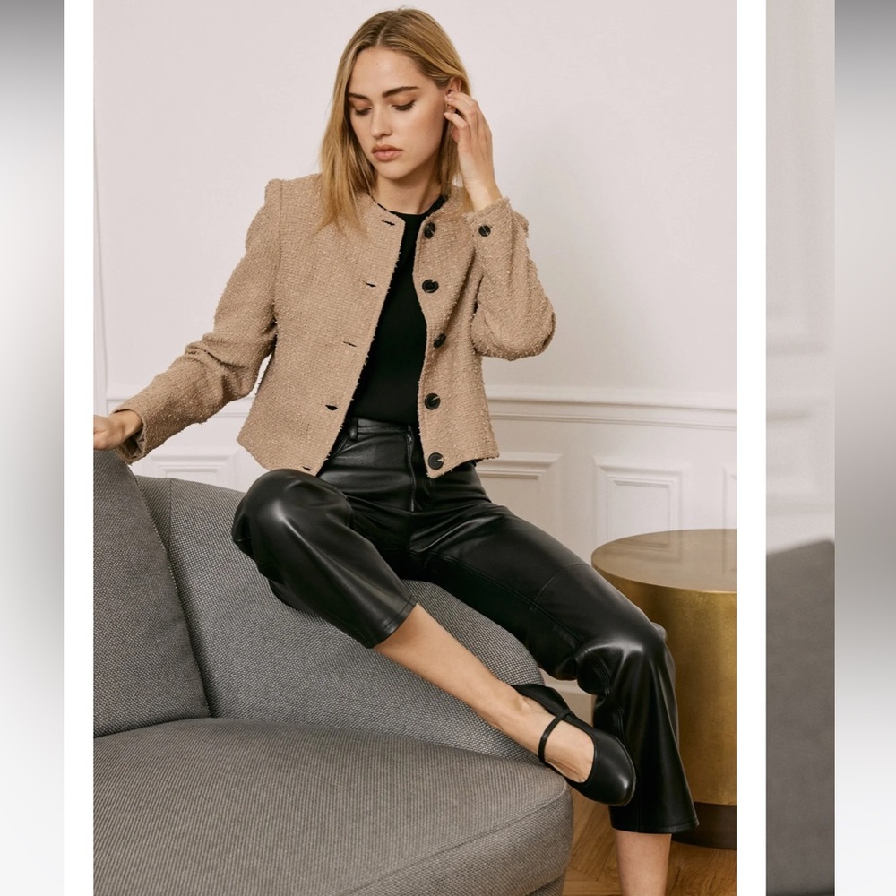 Dan leather pants with SMALL HOLE - NWT, size 36